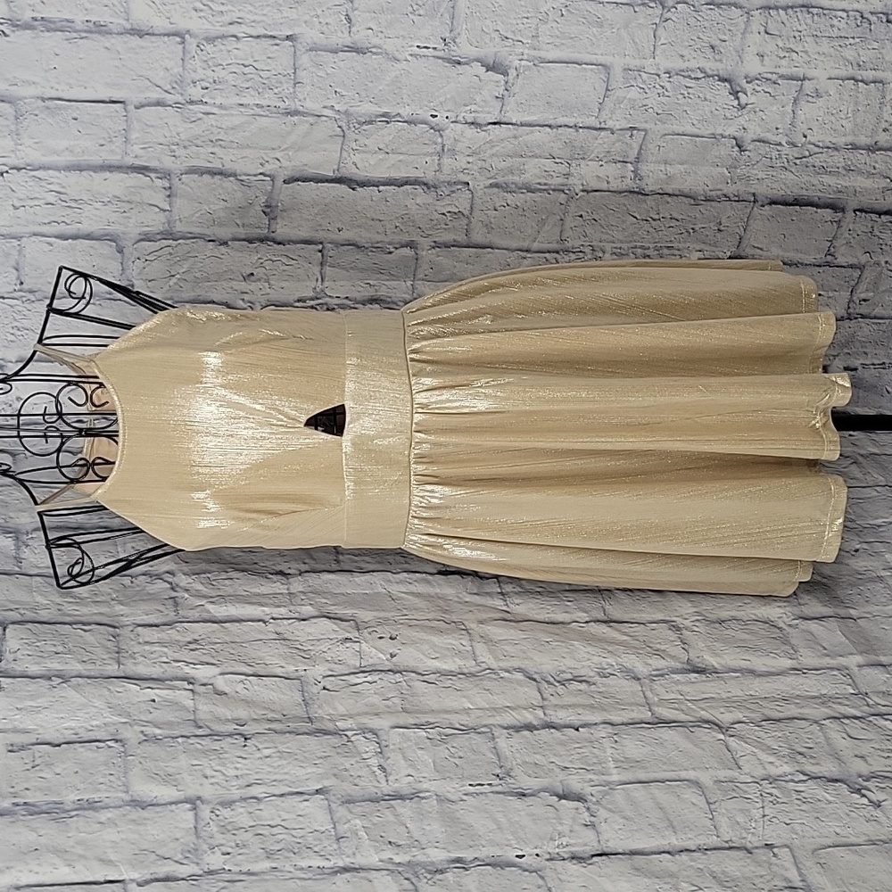 Altar'd State Women's Gold Cocktail Mini Dress Medium